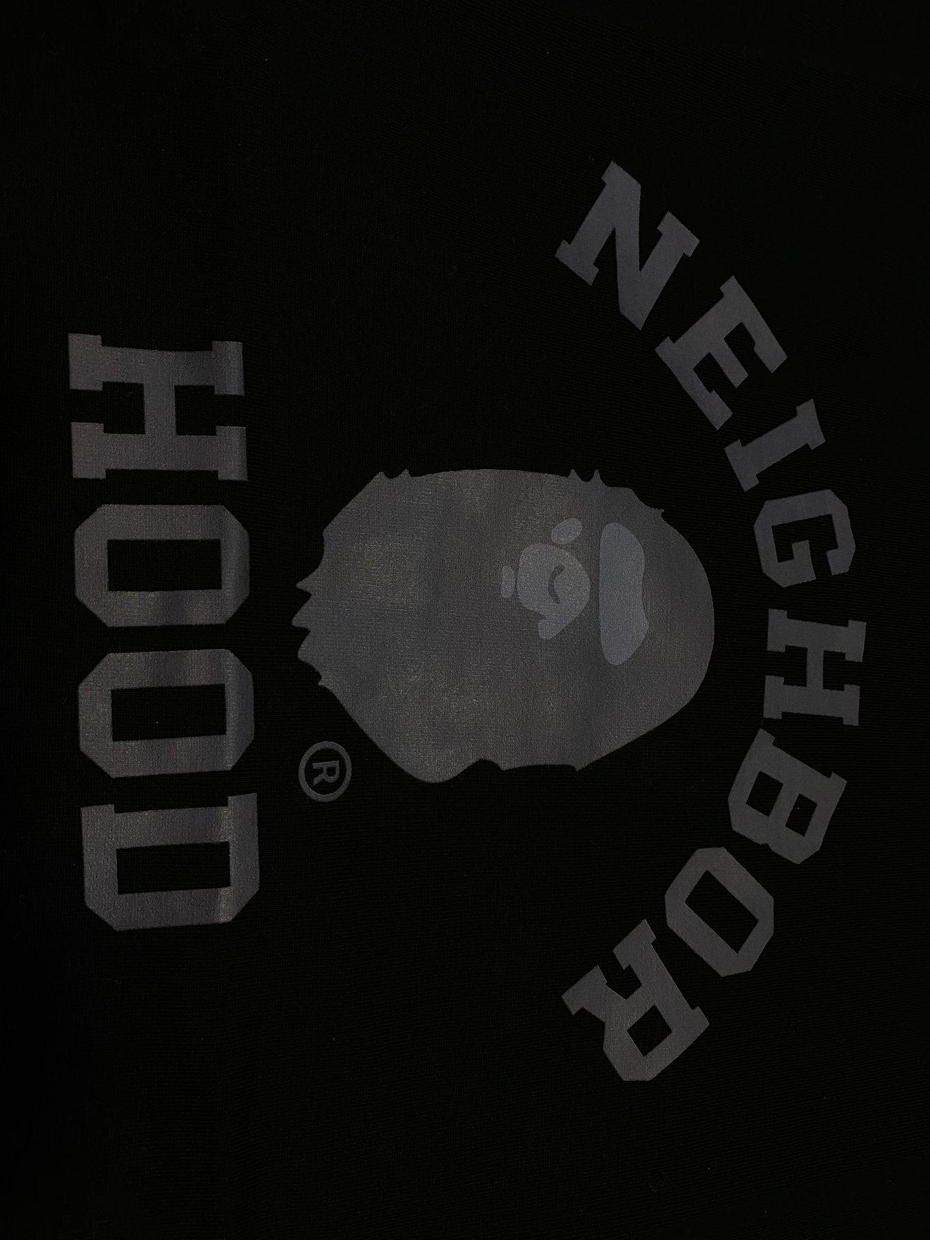 BAPE Neighborhood Hood Ape Head Graphic T-Shirt — detail