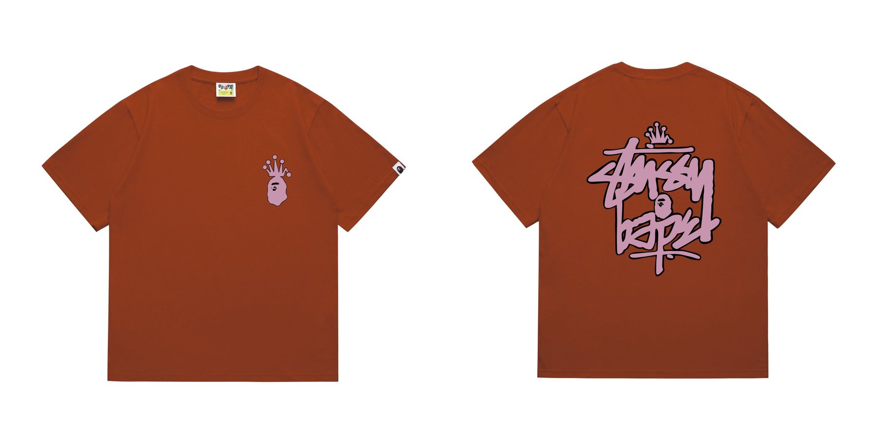 BAPE Crown-Face Graffiti Graphic T-Shirt — comparison