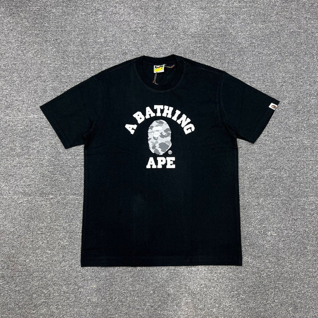 BAPE Grey Camo Ape Head Graphic T-Shirt — front