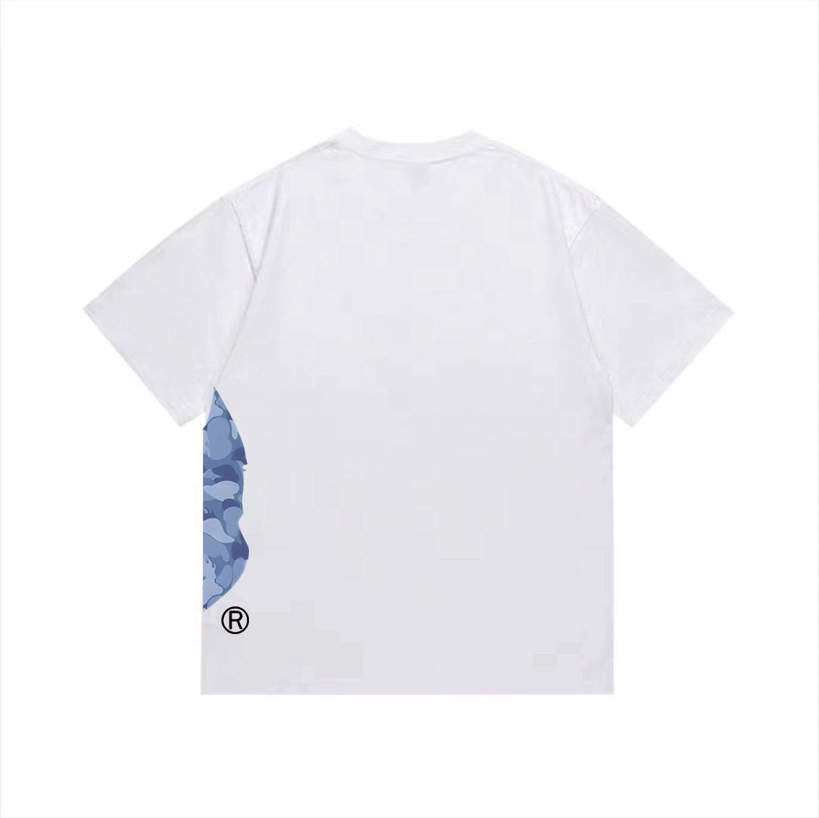 BAPE Blue Camo Ape-Head Side Graphic T-Shirt — back
