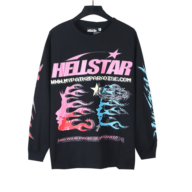 Hellstar Flame Graphic Long-Sleeve T-Shirt — hero