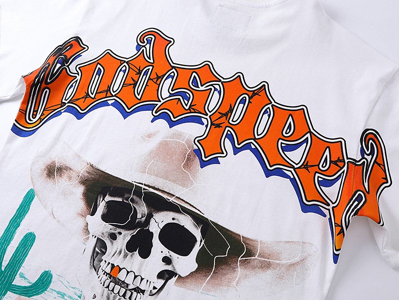 Godspeed Skeleton Desert Graphic T-Shirt — detail