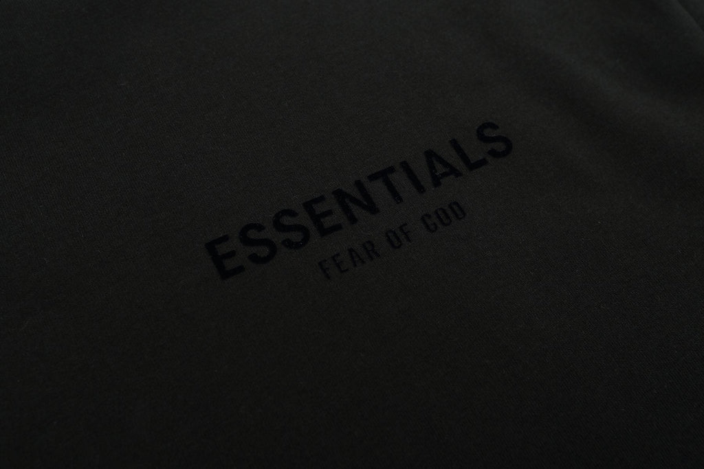 ESSENTIALS Flocked Logo Graphic T-Shirt — detail