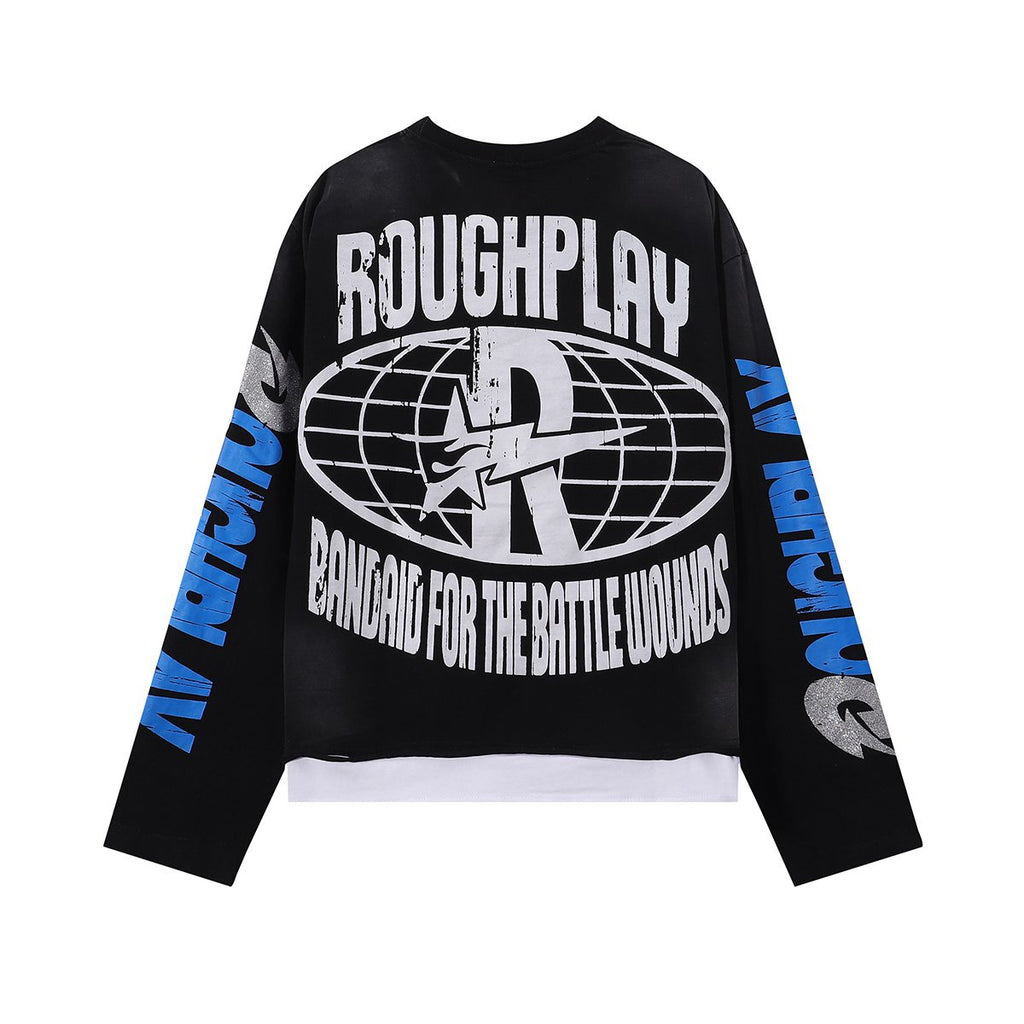 Rough Play Skull Shock Long-Sleeve T-Shirt — back