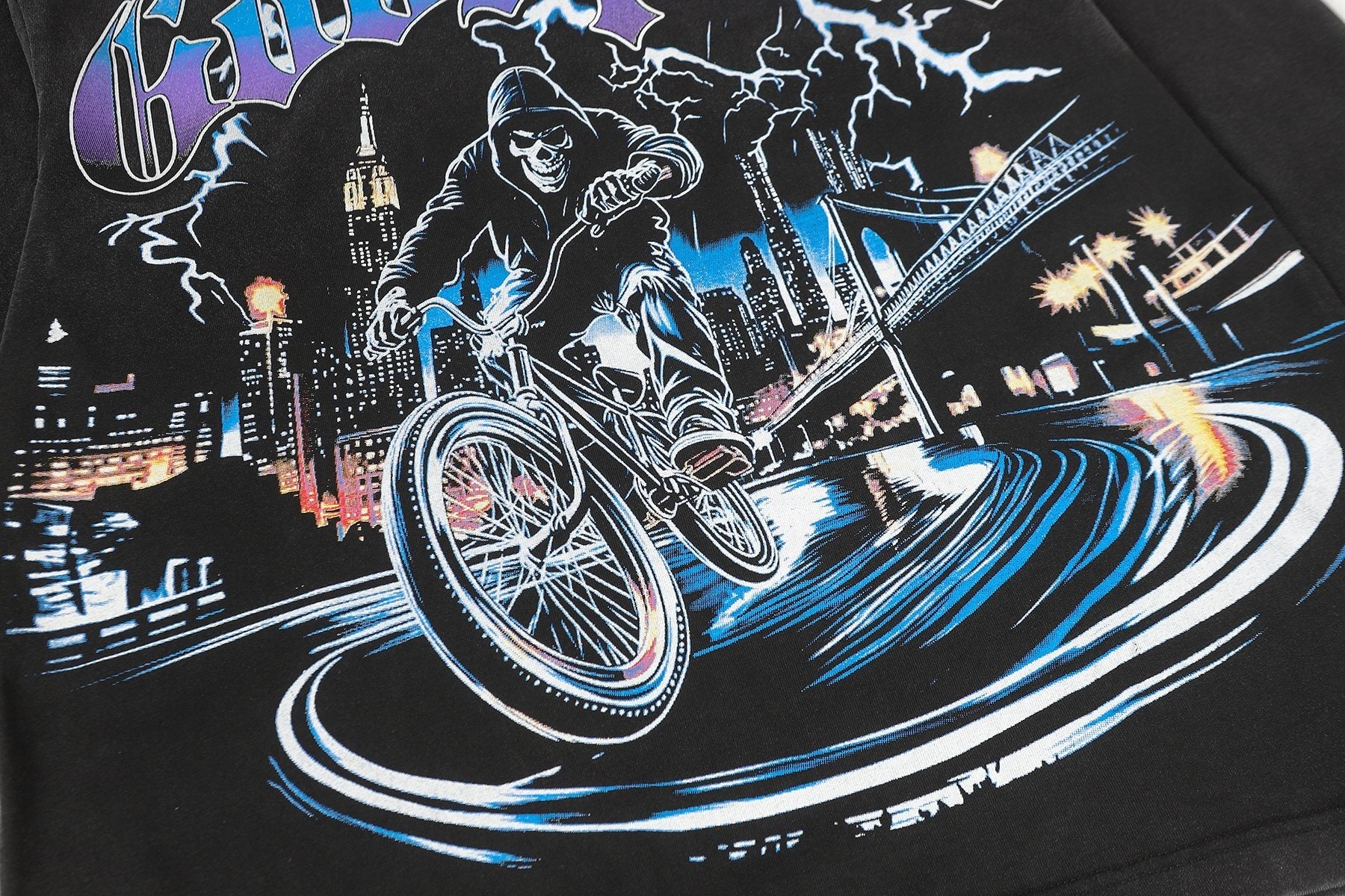 Godspeed Biker City Graphic Long-Sleeve T-Shirt — detail