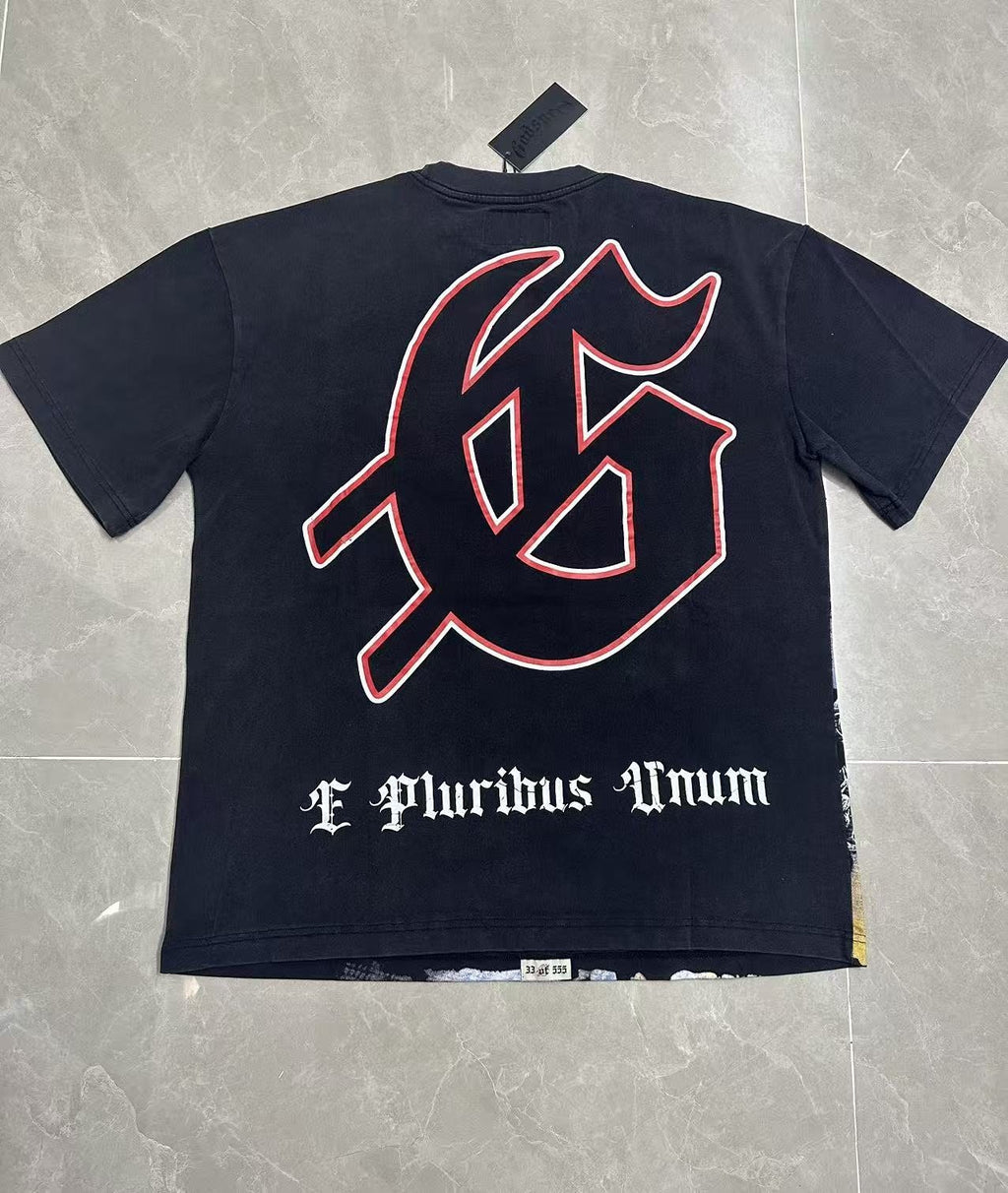 Godspeed Skeleton Horse Washed Black Graphic T-Shirt — back