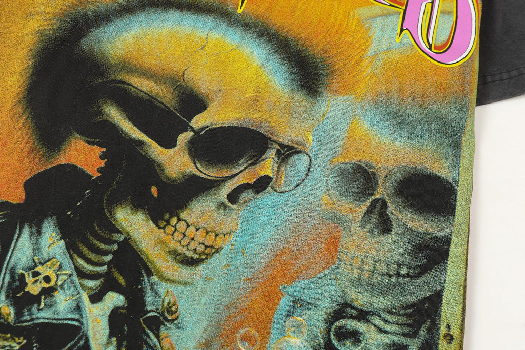 Godspeed Skeleton Graphic Washed Black T-Shirt — detail