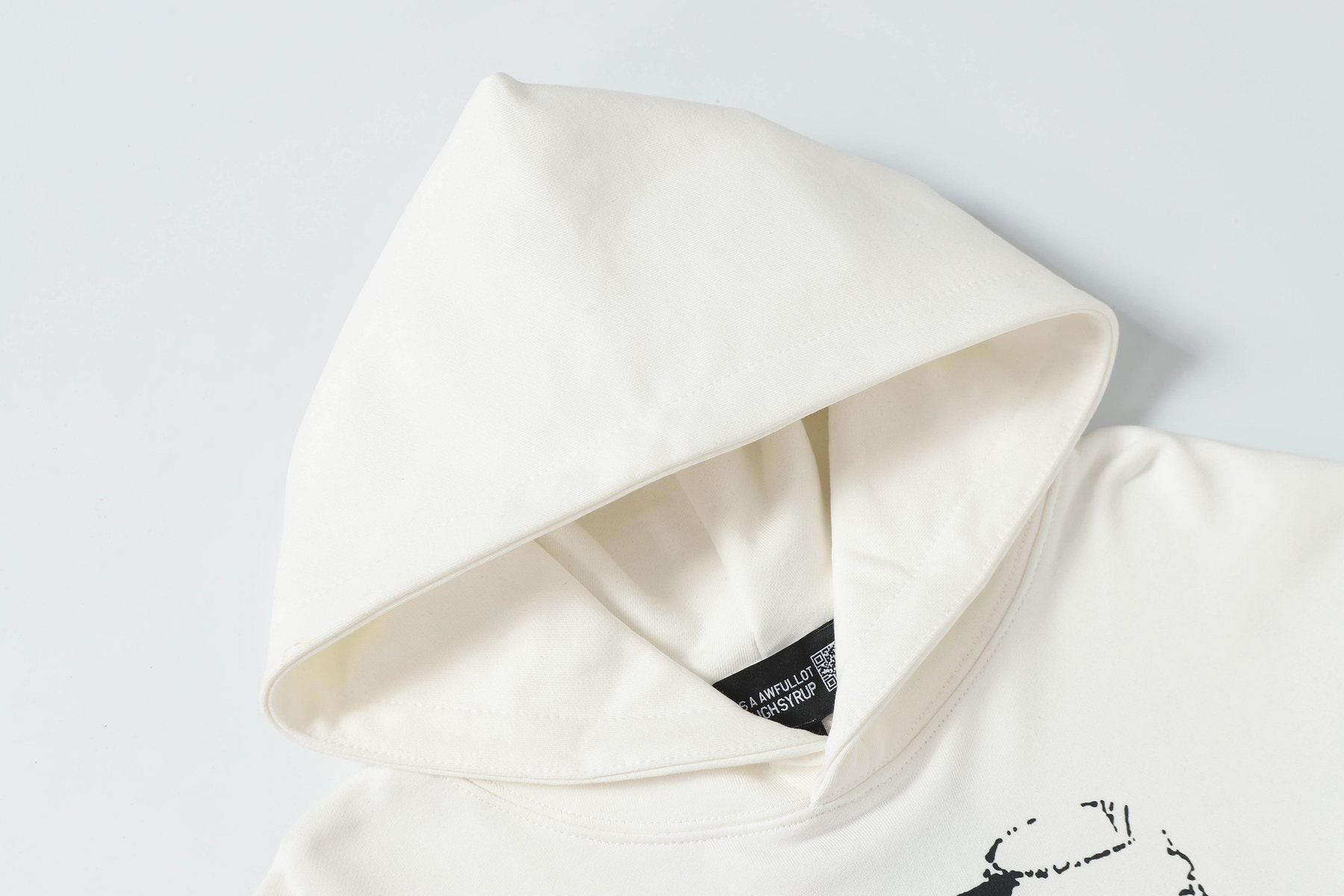 THAT'S A AWFUL LOT OF COUGH SYRUP Warning Graphic Hoodie — detail