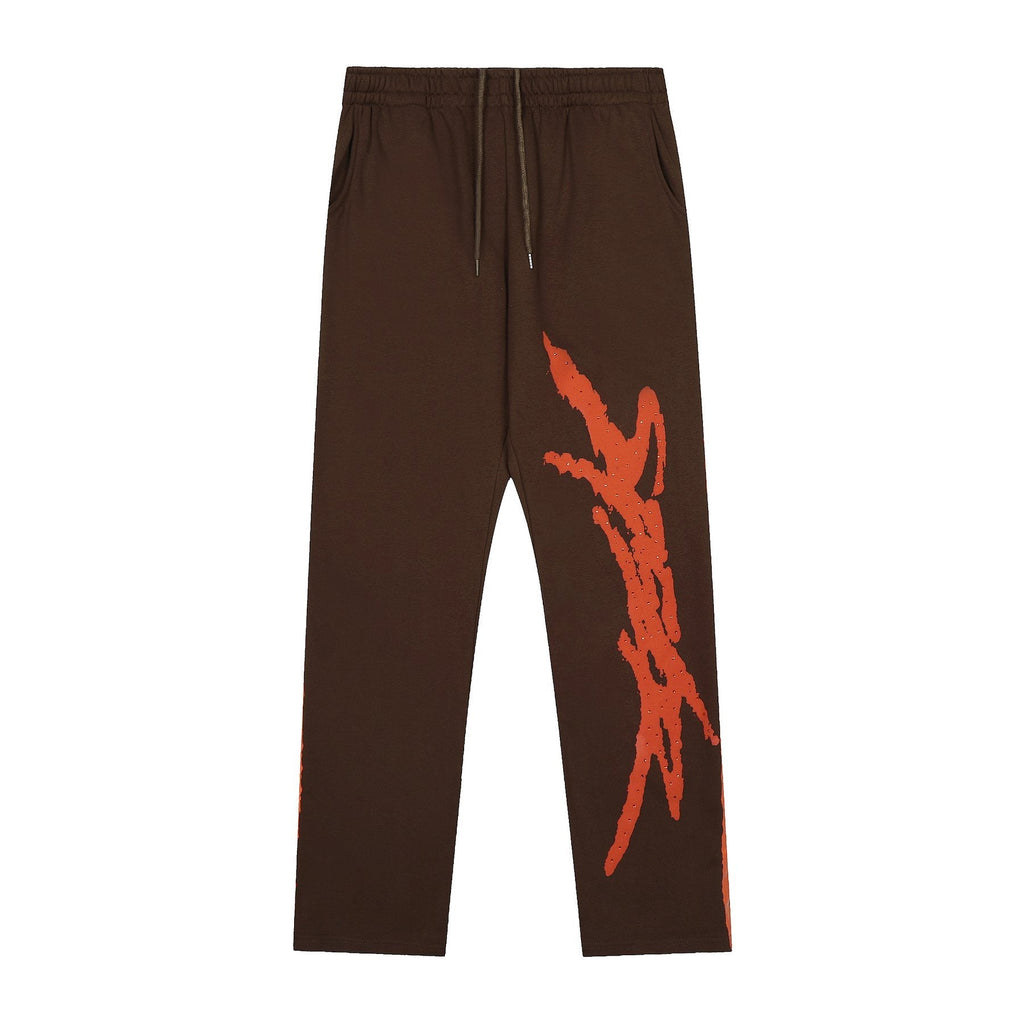 Sp5der Graphic Hoodie & Sweatpants Matching Set — front