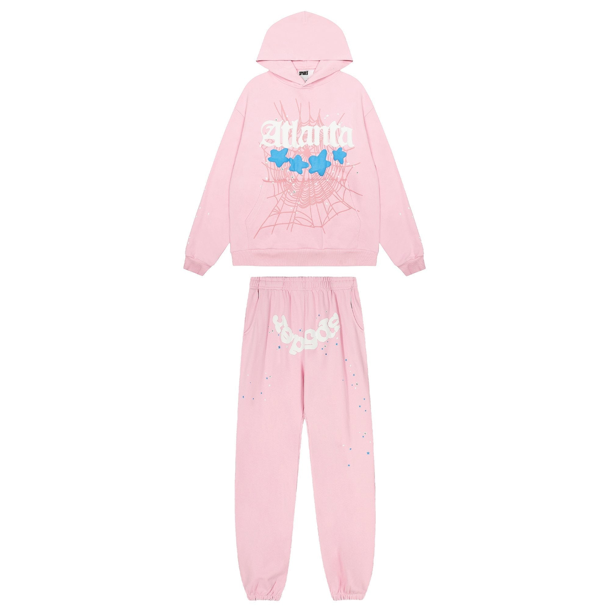 Sp5der Spiderweb Graphic Hoodie & Sweatpants Matching Set — hero