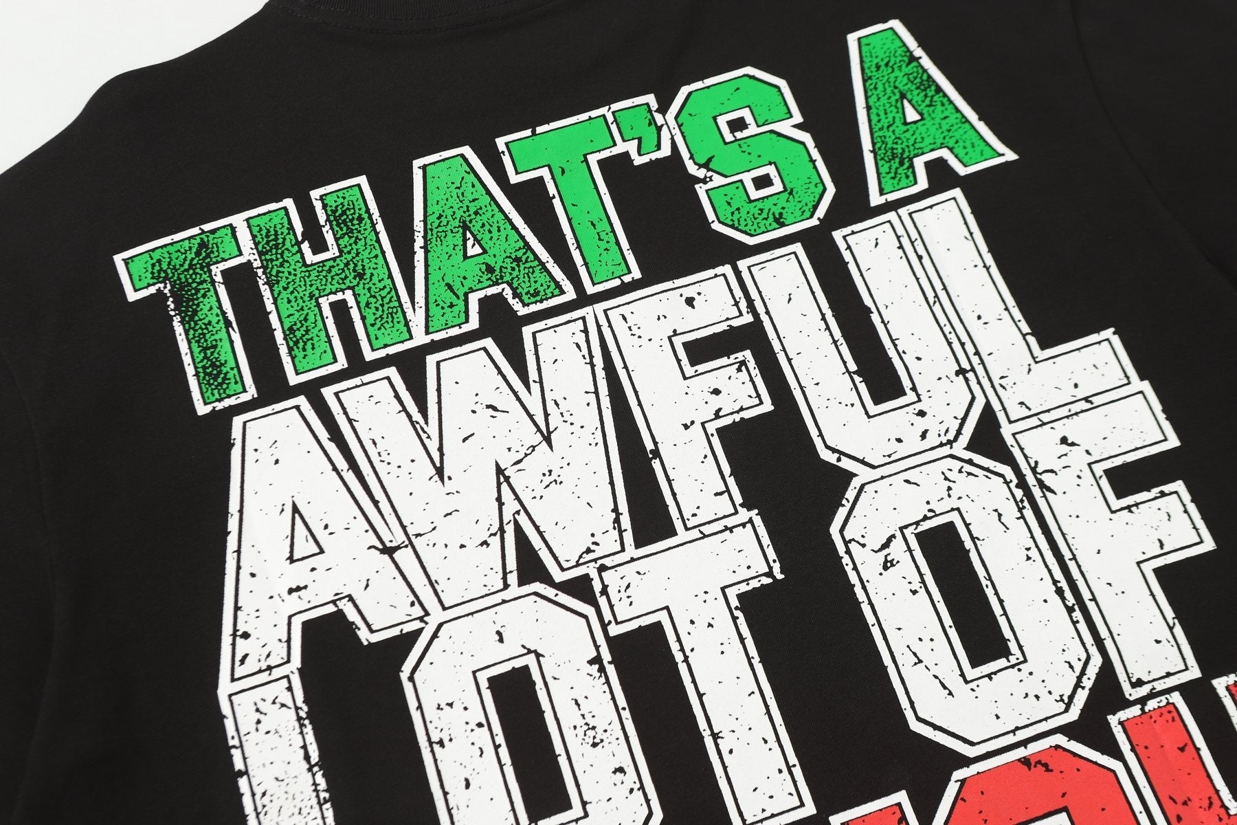 THAT'S A AWFUL LOT OF COUGH SYRUP Front & Back Graphic T-Shirt — detail