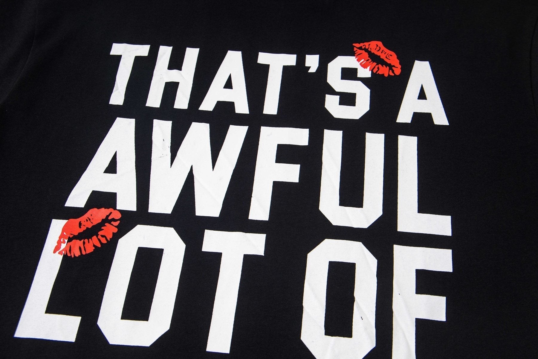 THAT'S A AWFUL LOT OF COUGH SYRUP Black Graphic Short-Sleeve T-Shirt — detail