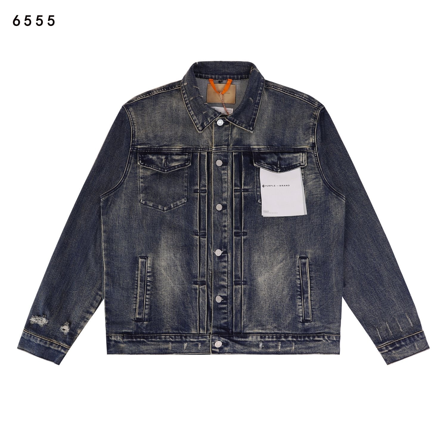 Purple Brand Bandana Trucker Denim Jacket — hero