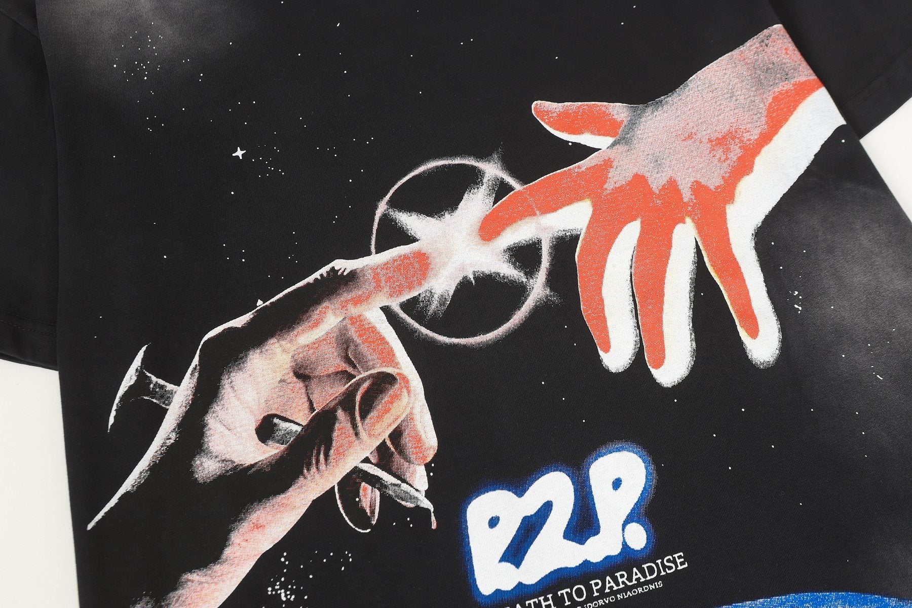 Hellstar Black Front & Back Graphic T-Shirt — detail