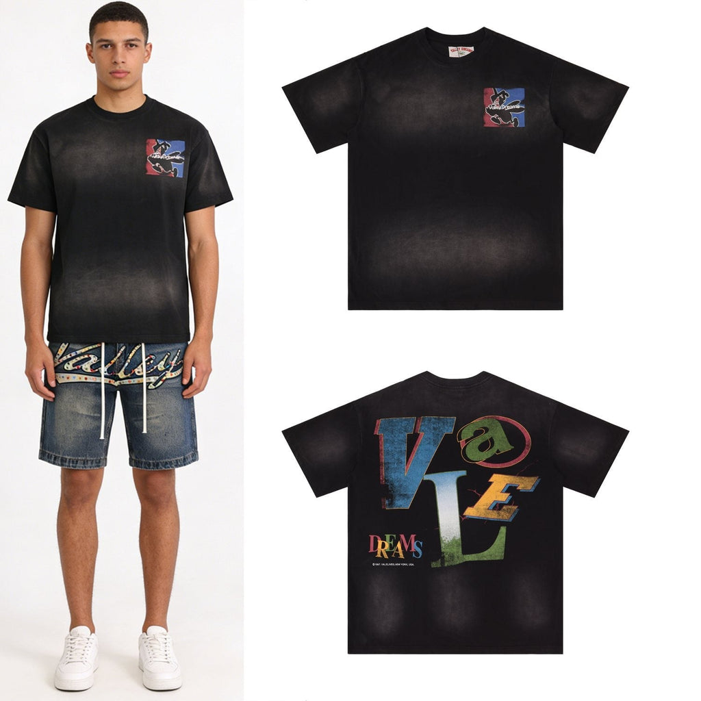 Valley Dreams Graffiti Collage Graphic T-Shirt — context