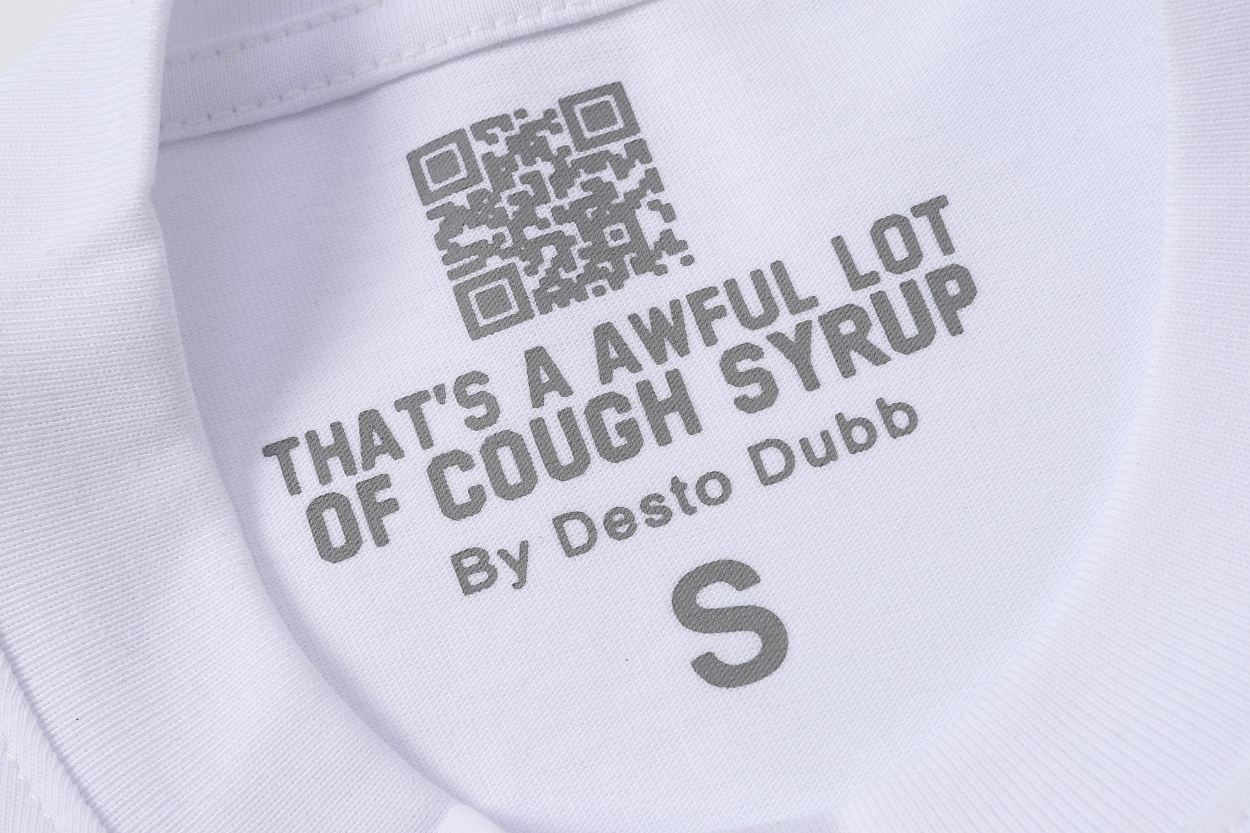 THAT'S A AWFUL LOT OF COUGH SYRUP Eiffel Tower Graphic T-Shirt — neck_label