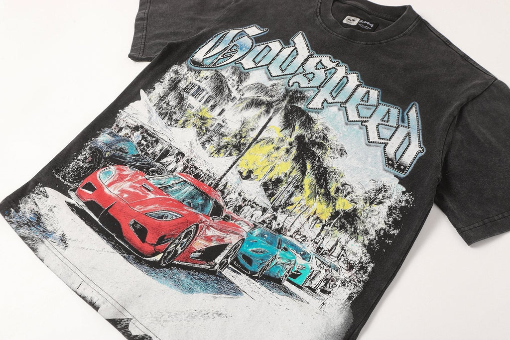 Godspeed Washed Black Rock Graphic T-Shirt — detail