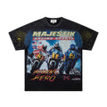 MAJESTIK Racing Graphic Washed Black T-Shirt — hero