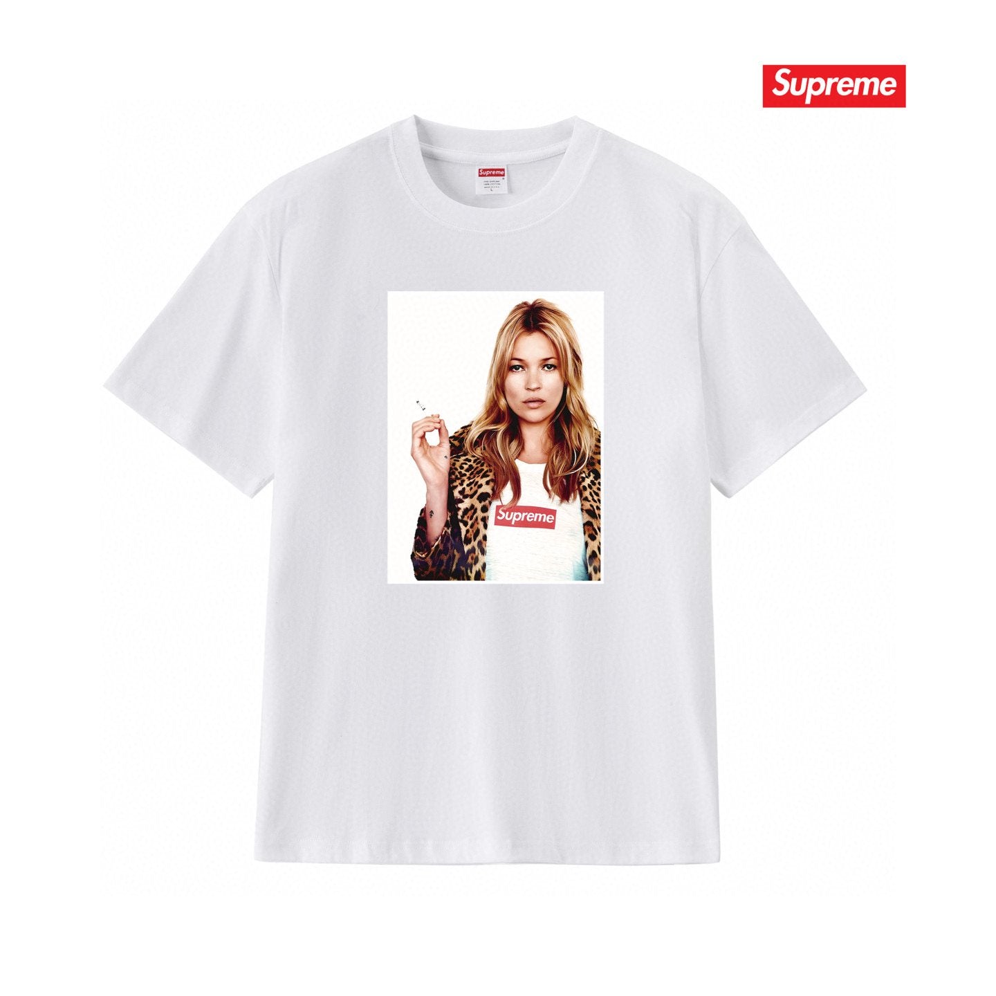 Supreme Kate Moss Portrait Graphic T-Shirt — hero