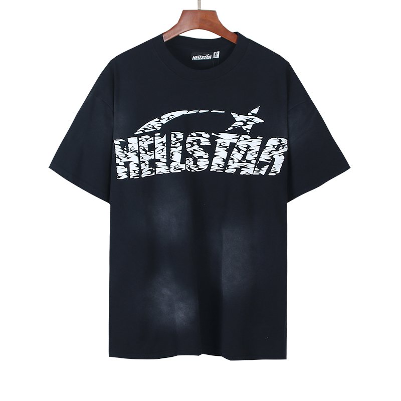 Hellstar Washed Black Face Graphic T-Shirt — front