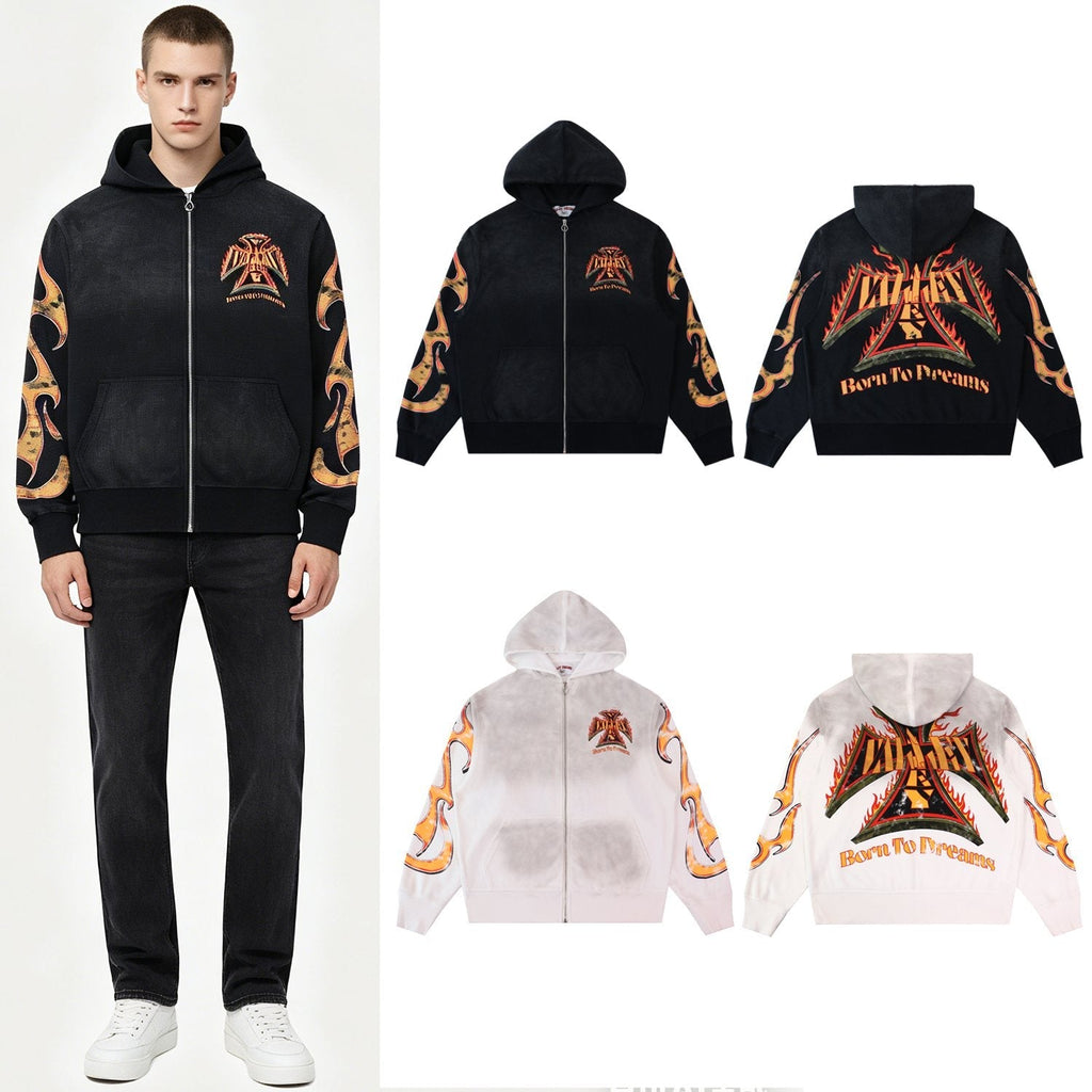 Valley Dreams Death or Glory Flame Zip Hoodie — context