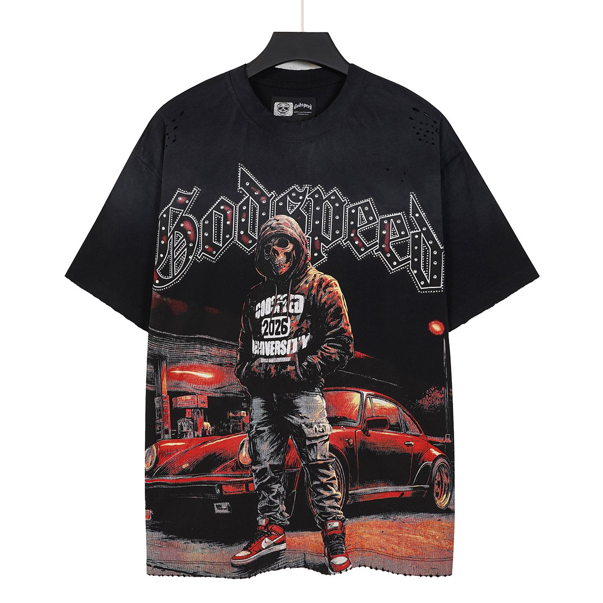 Godspeed Manifested Dreams University Distressed Short-Sleeve T-Shirt — hero