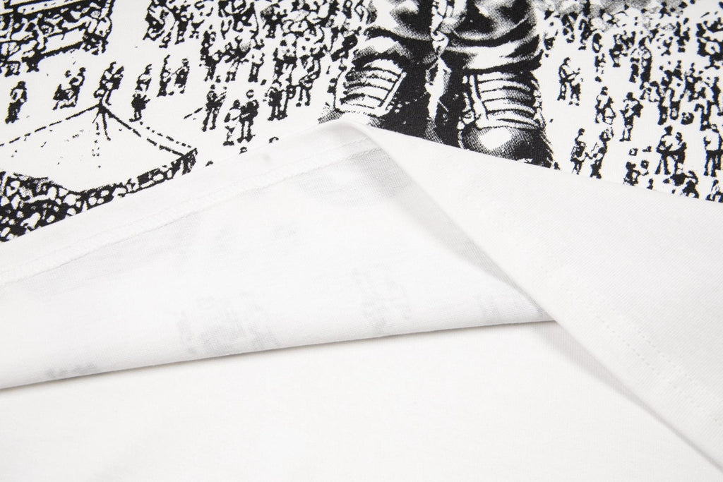 ASAALL White Black Front Graphic T-Shirt — detail