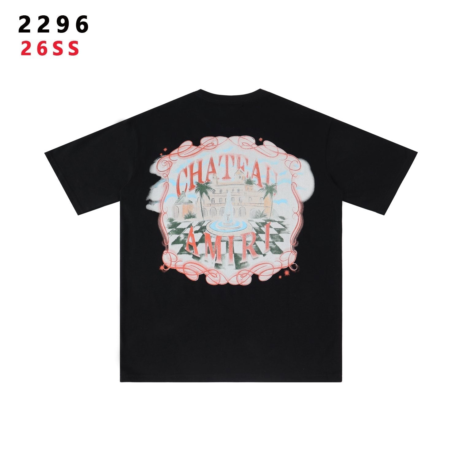 AMIRI Chateau Castle Graphic T-Shirt — back