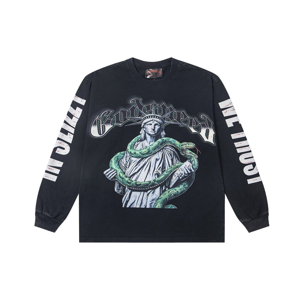 Godspeed Top 5 Slizzy Statue Snake Long-Sleeve T-Shirt — front