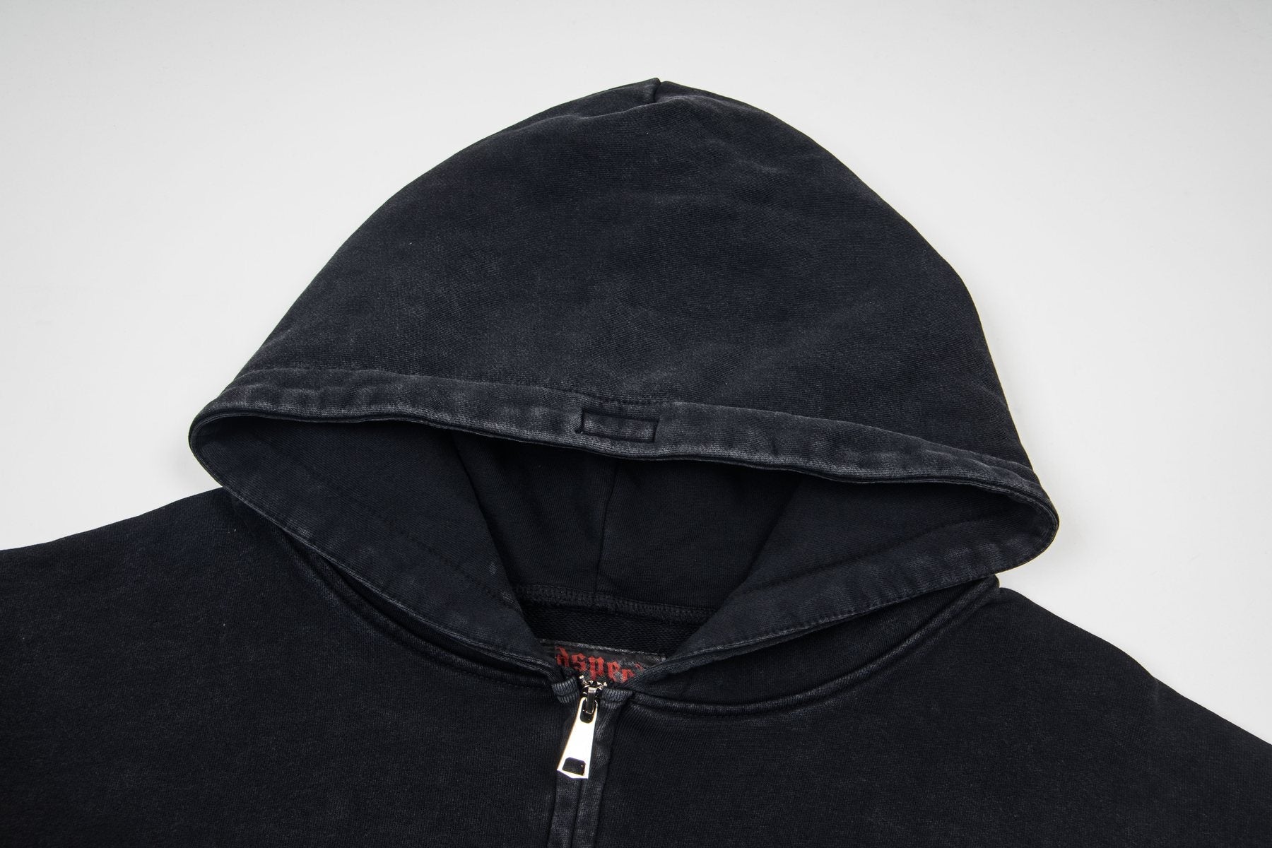 Godspeed Washed Gothic Graphic Full-Zip Hoodie — detail