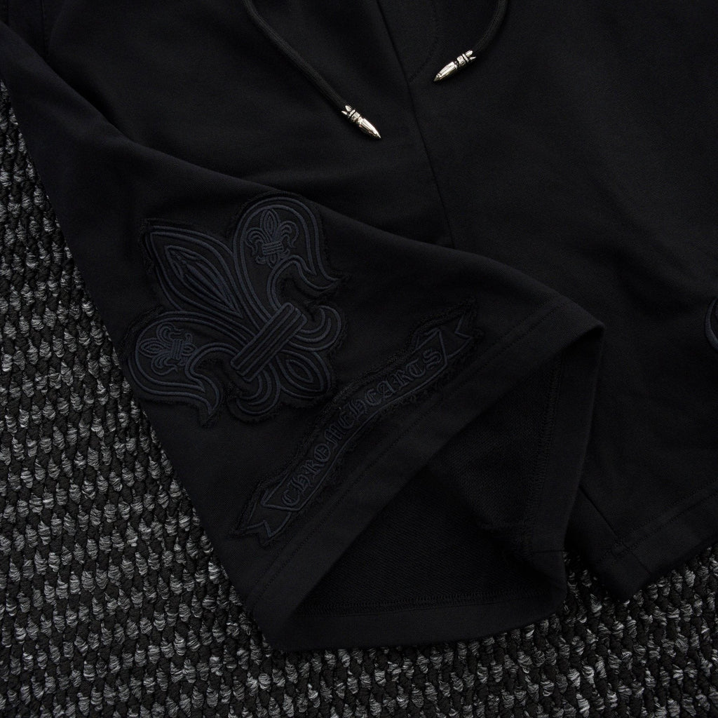 Chrome Hearts Tonal Sanskrit Cross Embroidered Shorts — detail