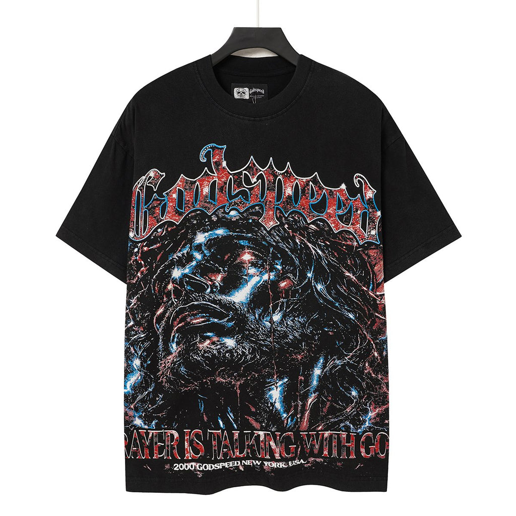 Godspeed Washed Black 2000 New York Graphic T-Shirt — hero