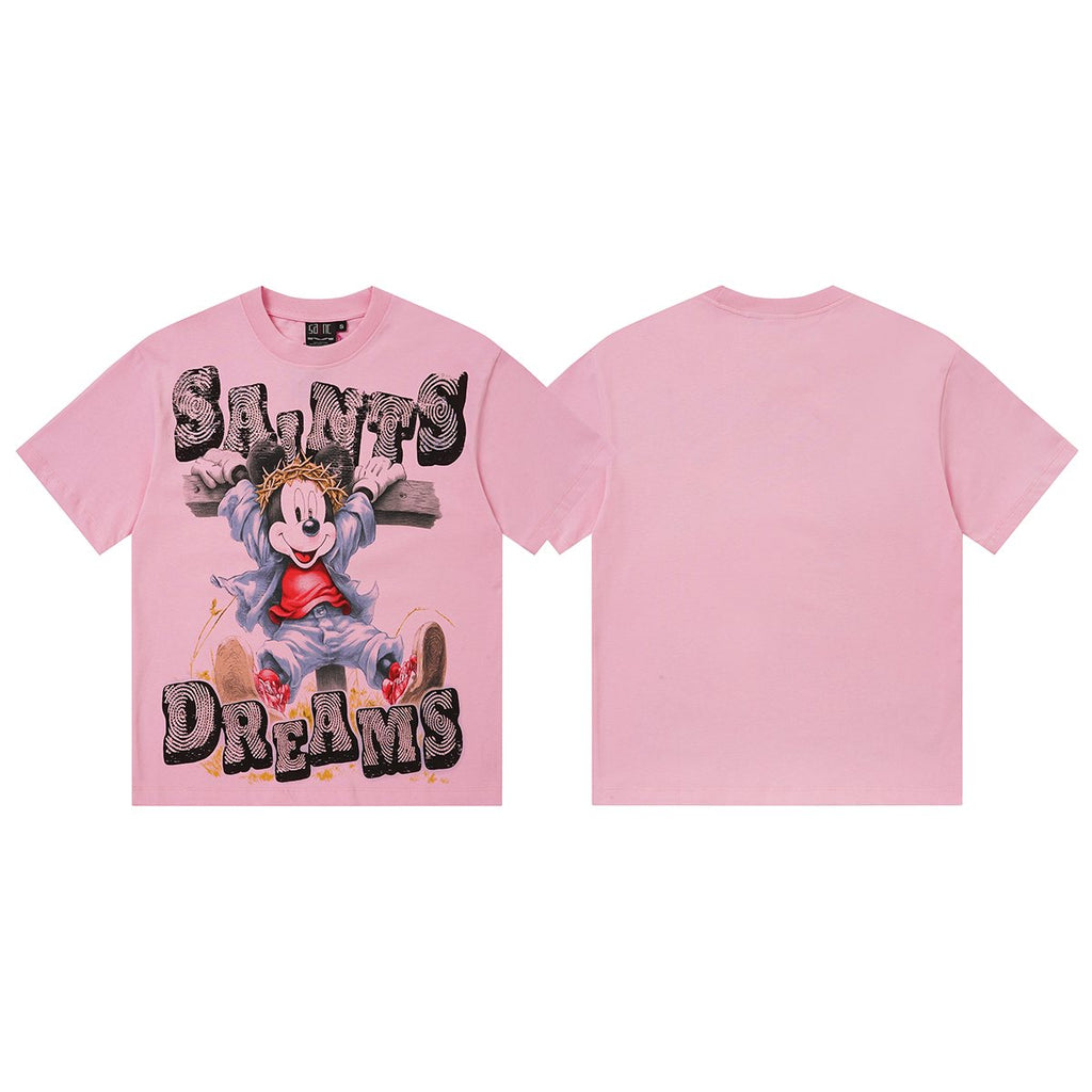 SAINT Dreams Rhinestone Graphic T-Shirt — front