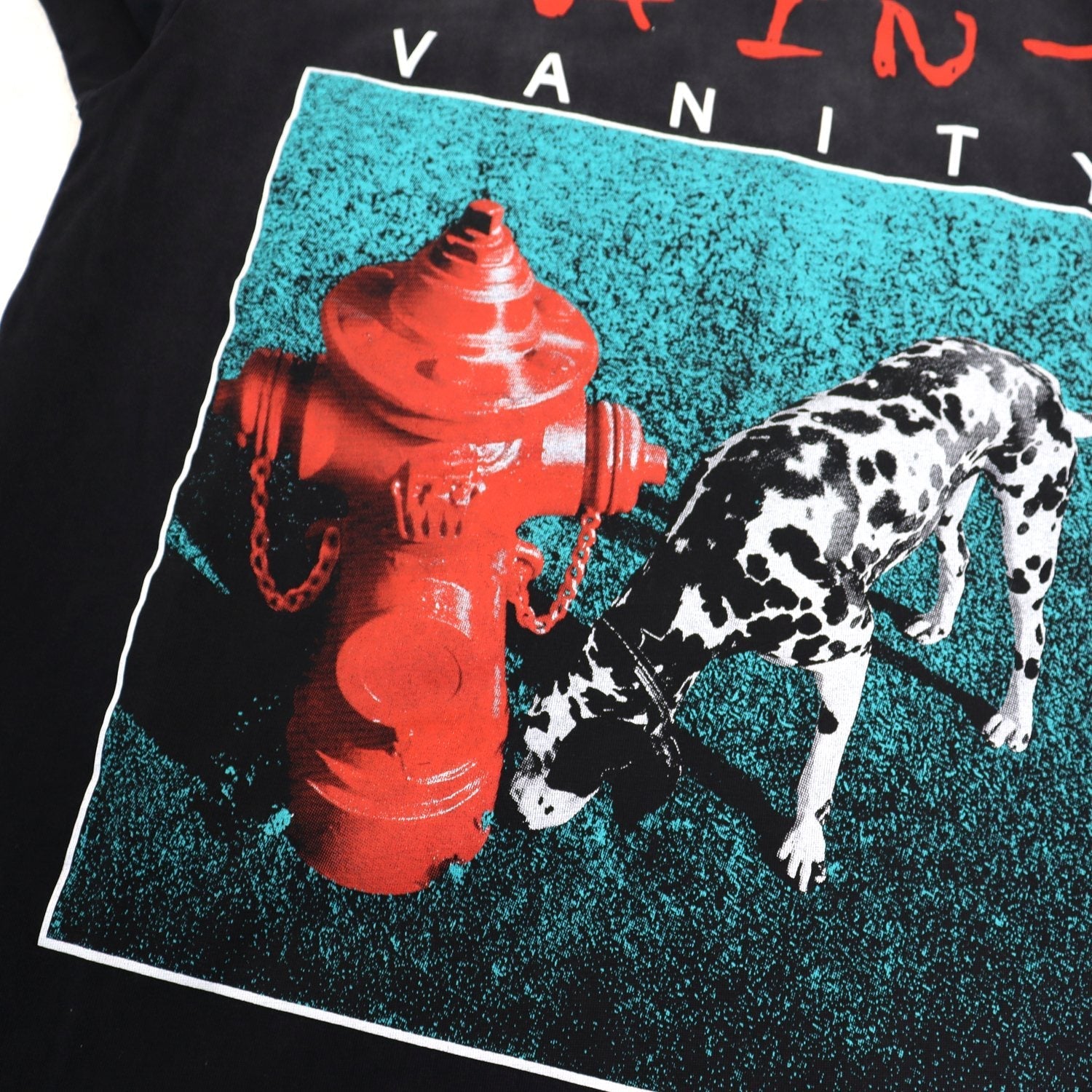 SAINT Dalmatian Hydrant Graphic T-Shirt — detail
