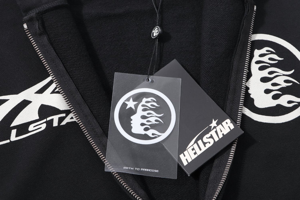 Hellstar Washed Full-Zip Graphic Hoodie — hang_tag