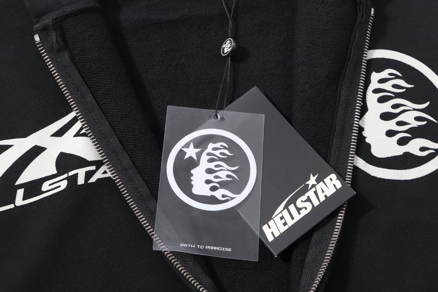 Hellstar Washed Full-Zip Graphic Hoodie — hang_tag
