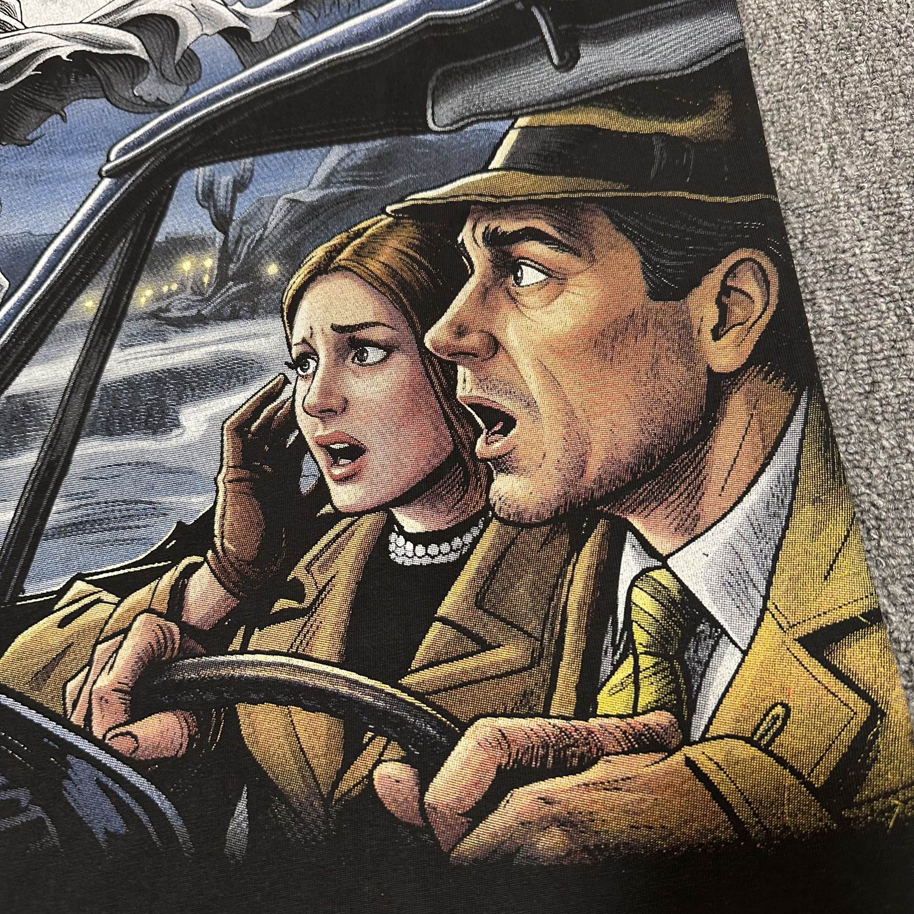 VALE USA Valley Dreams Rhinestone Graphic T-Shirt — detail