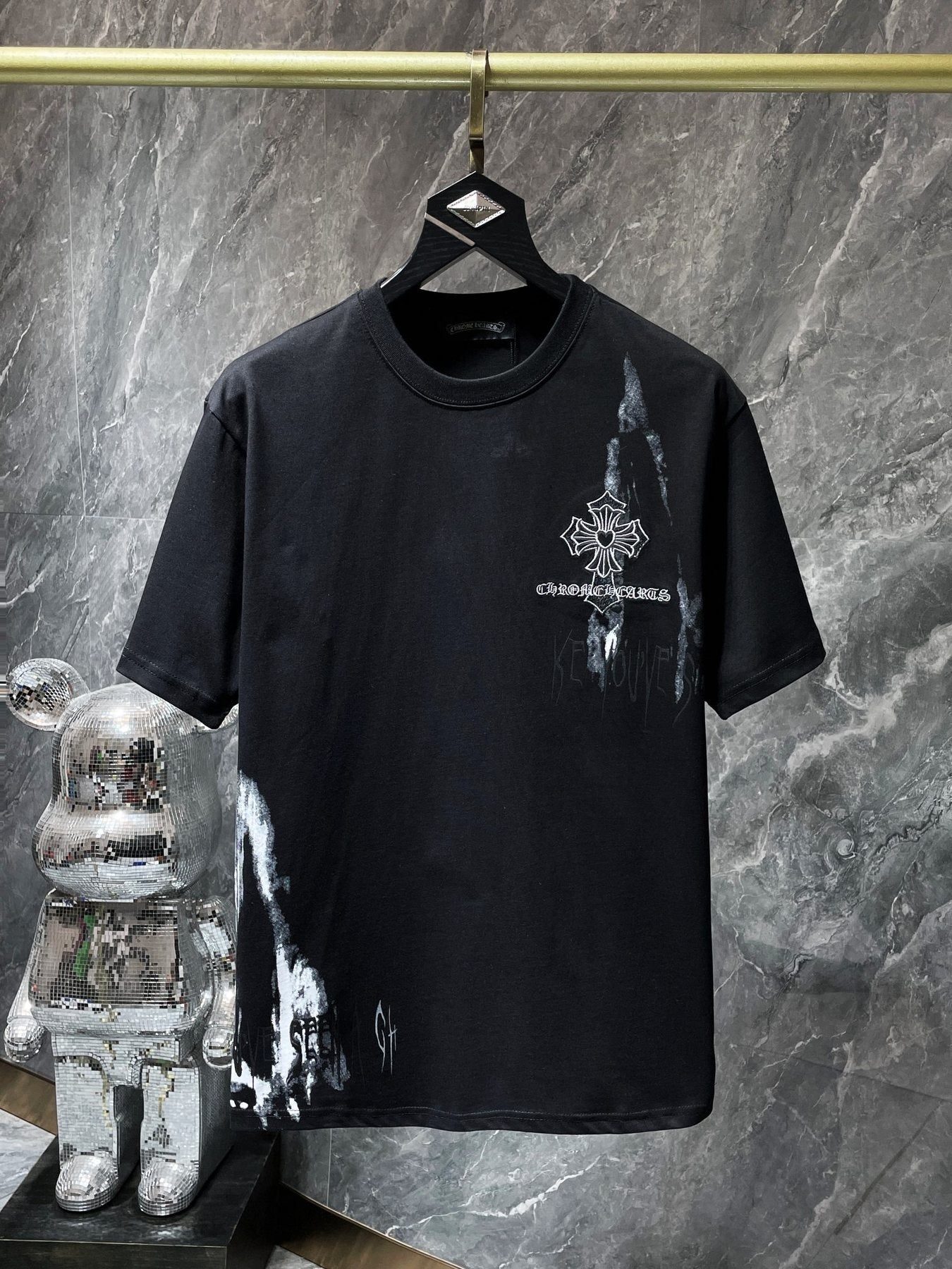 Chrome Hearts Floral Cross Graphic T-Shirt — front