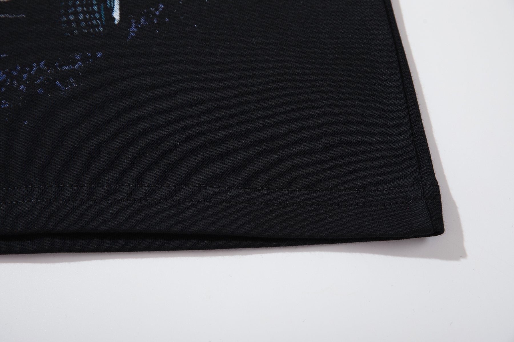 MAJESTIK Rhinestone Graphic Zip Polo Shirt — detail