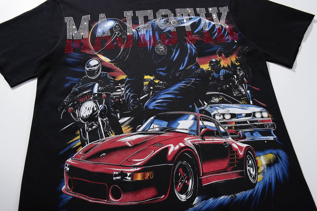 MAJESTIK Automotive Graphic Short-Sleeve T-Shirt — detail