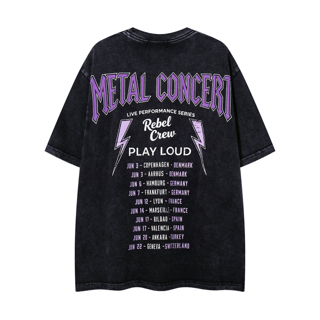 MAJESTIK Washed Rhinestone Graphic T-Shirt — back