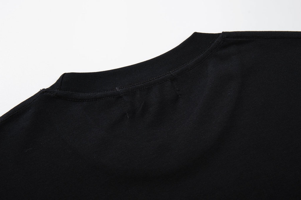 MAJESTIK Distressed Rhinestone Graphic T-Shirt — detail