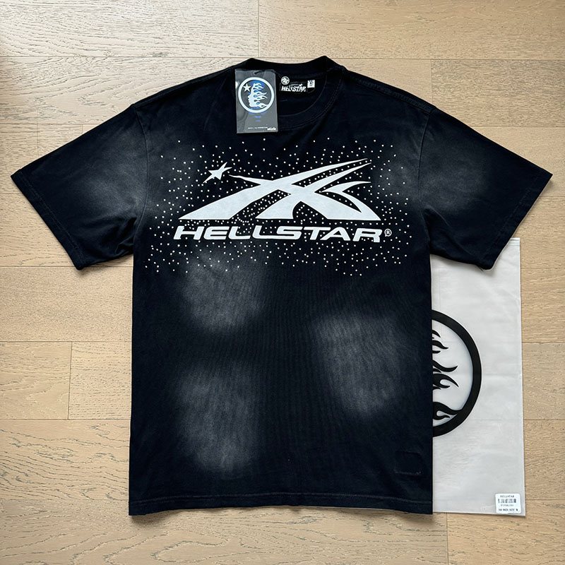 Hellstar Flame Graphic T-Shirt & Shorts Set — context