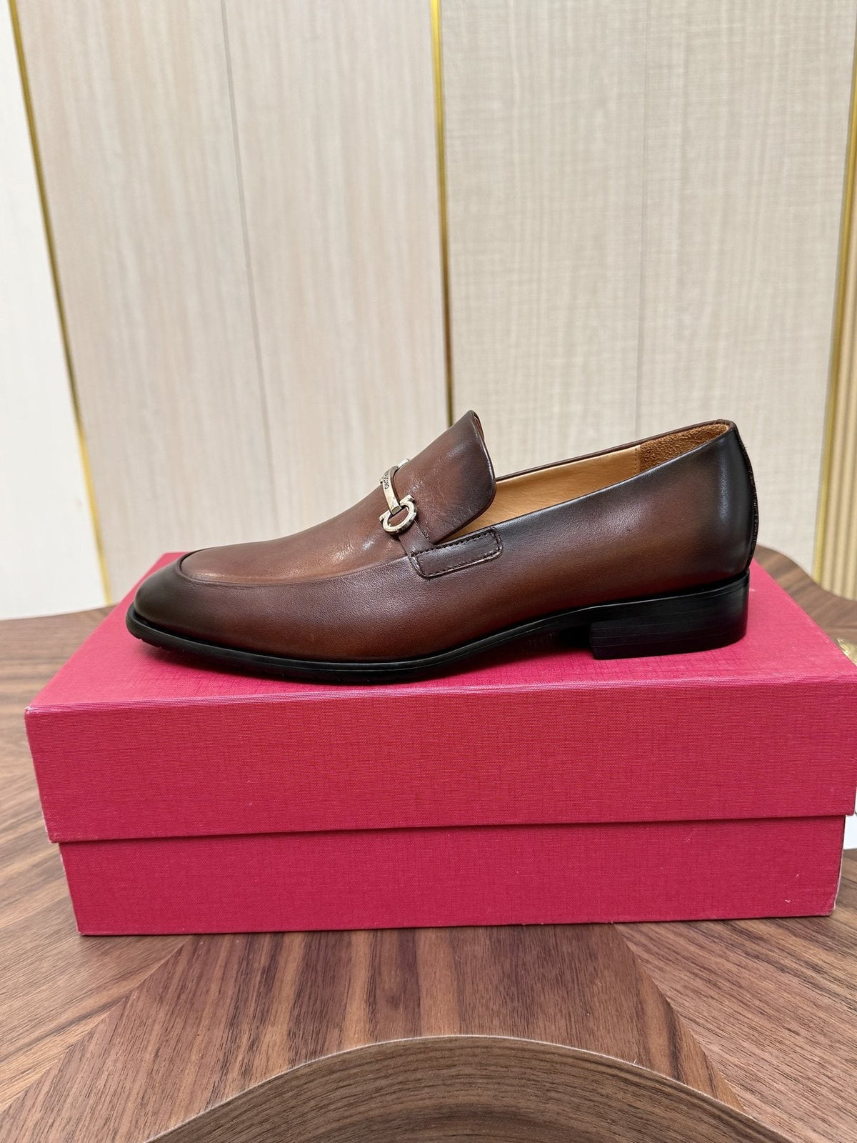 Salvatore Ferragamo Men's Brown Bit Loafers — side