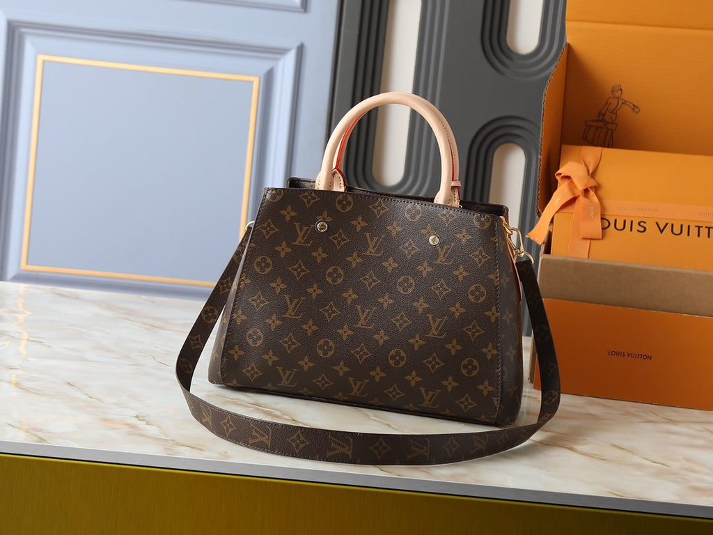 Louis Vuitton Montaigne Monogram Top-Handle Bag — back