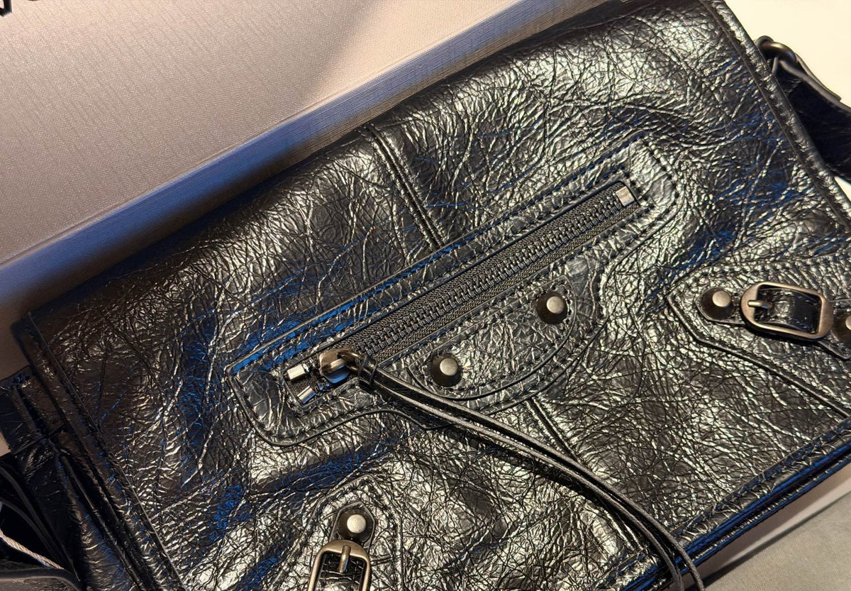 Balenciaga Studded Panel Shoulder Bag — detail