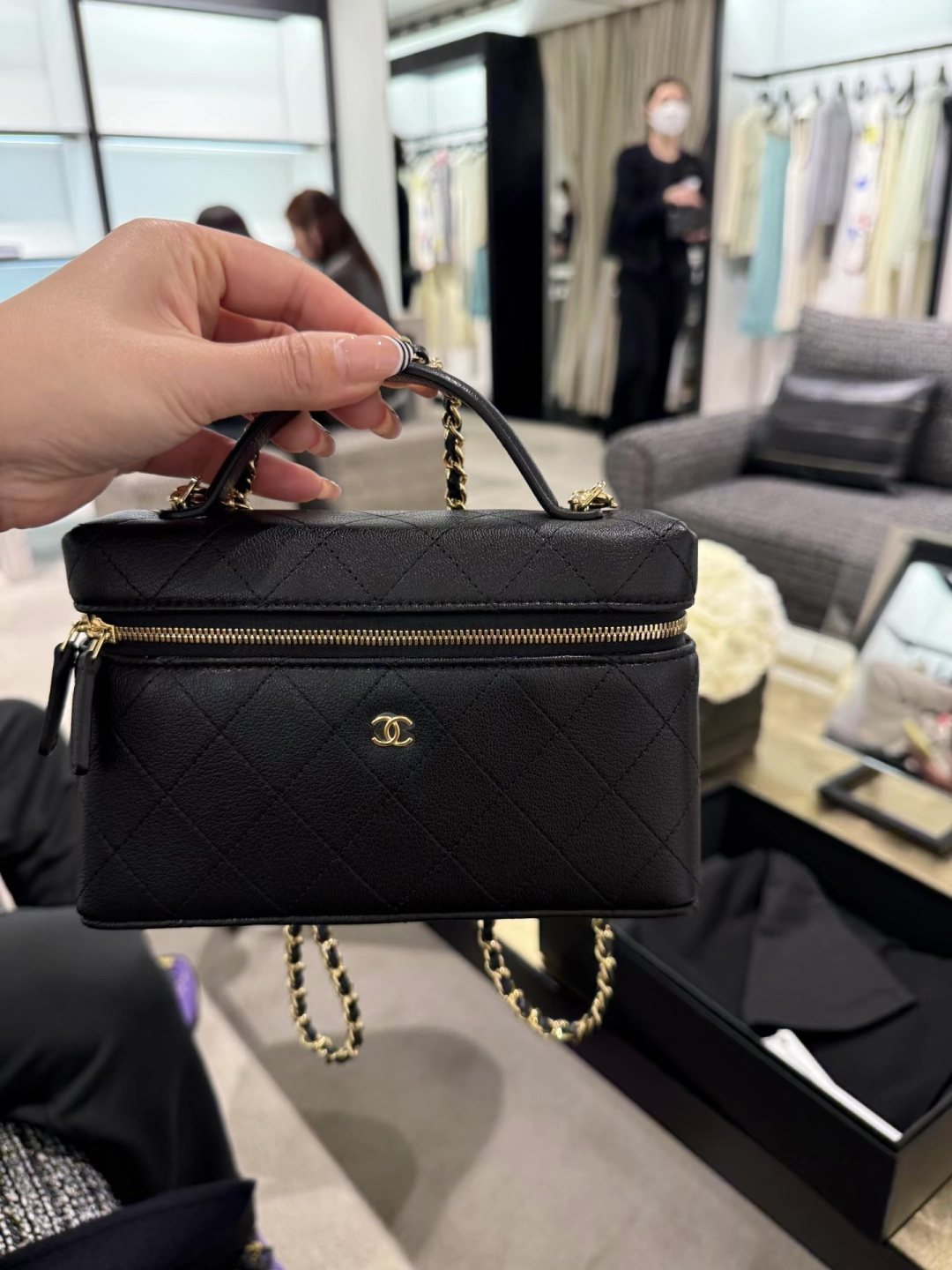 Chanel Quilted Box Top-Handle Bag — hero