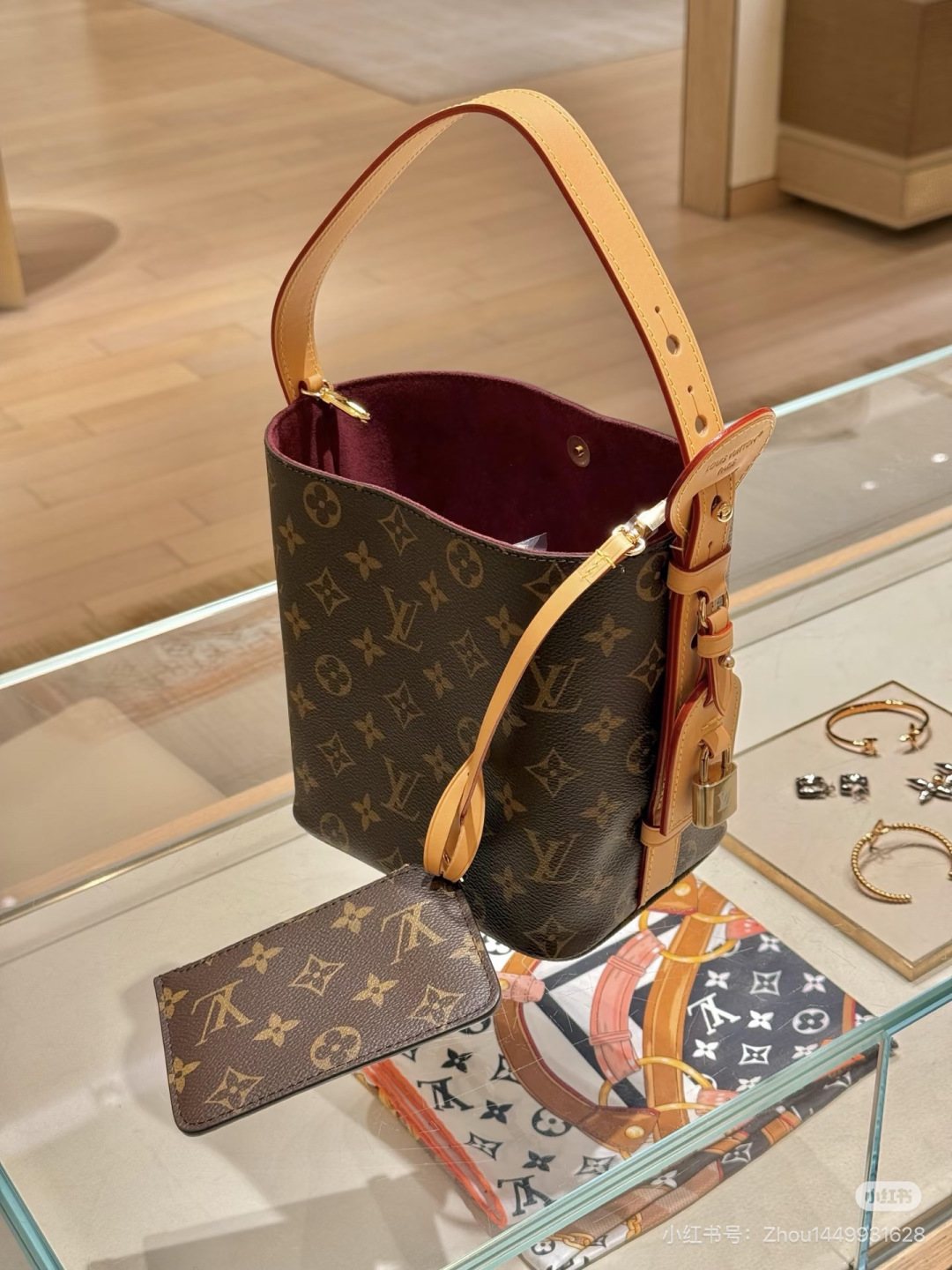 Louis Vuitton All In BB Monogram Bucket Bag — detail
