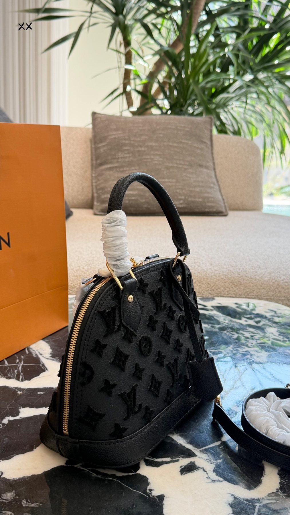 Louis Vuitton Monogram Dome Top-Handle Bag — side