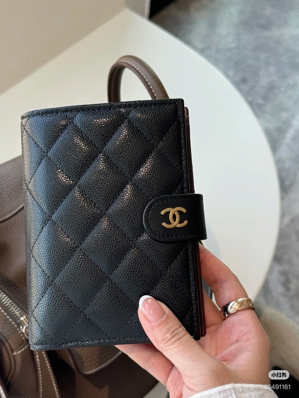 Chanel Diamond-Quilted Tab Wallet — hero